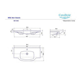Nameeks Yeni Klasik Wall Mounted Bathroom Sink in White