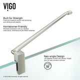 Piedmont 36.125 in. x 73.375 in. Frameless Neo-Angle Hinged Corner Shower Enclosure in Brushed Nickel with Clear Glass - Super Arbor