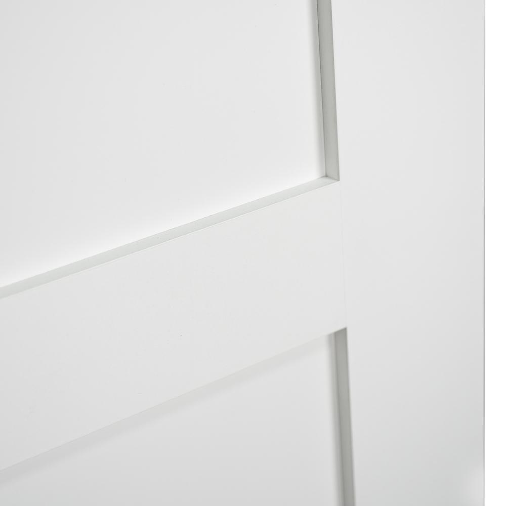 30 in. x 80 in. White 3-Panel Shaker Solid Core Pine Interior Door Slab - Super Arbor