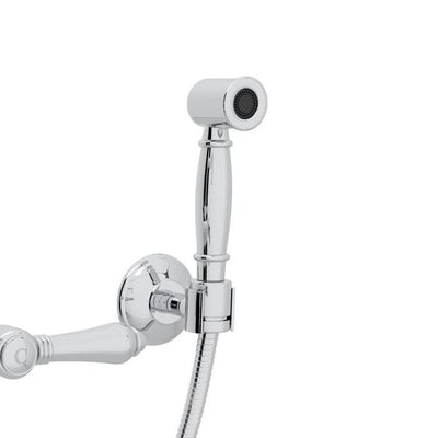 Rohl Country Kitchen Polished Chrome 2-Handle Wall-Mount Bridge Handle Kitchen Faucet