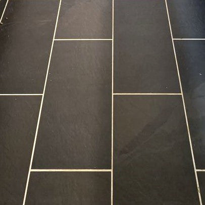 Galactic Slate Black 12 in. x 24 in. Matte Porcelain Floor and Wall Ti ...