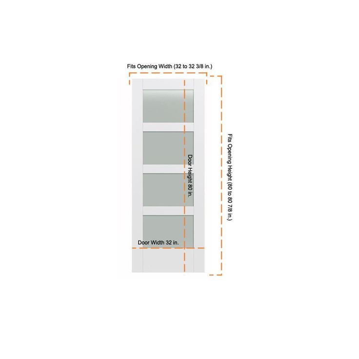 32 in. x 80 in. MODA Primed PMT1044 Solid Core Wood Interior Door Slab w/Translucent Glass