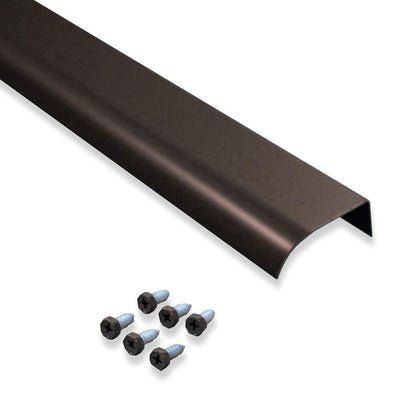 2 in. x 5 ft. Brown Fascia Mounted Aluminum Water Dispersal Gutter Edge Extension with Screws (5-Pack) - Super Arbor