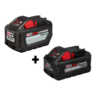 M18 18-Volt Lithium-Ion High Output Battery Pack 12.0Ah W/ HIGH OUTPUT XC 8.0Ah Battery - Super Arbor