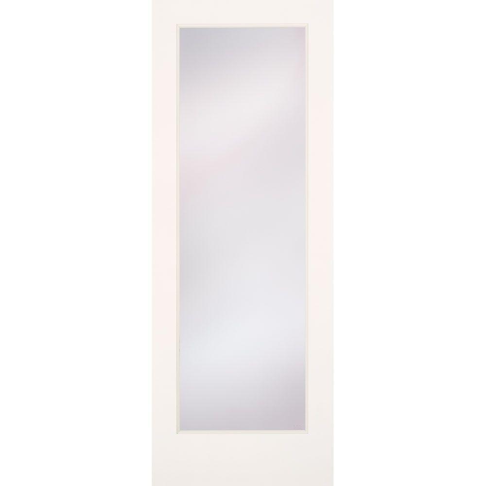 24 in. x 80 in. Privacy Smooth 1 Lite Primed MDF Interior Door Slab - Super Arbor