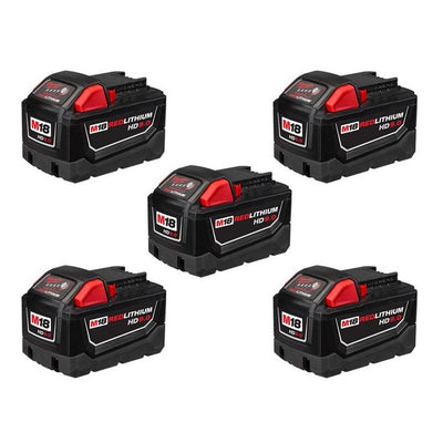 M18 18-Volt Lithium-Ion High Demand Battery Pack 9.0Ah (5-Pack)