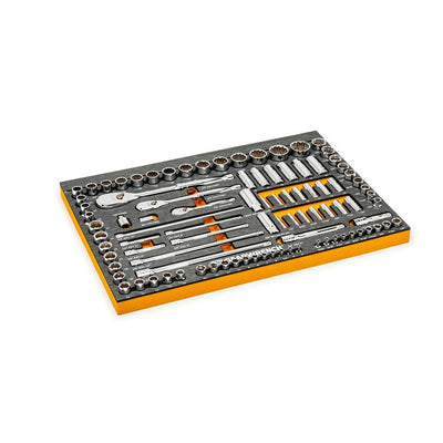 1/4 in., 3/8 in., 1/2 in. 120XP EVA Socket Tray Mechanics Tool Set (94-Piece) - Super Arbor