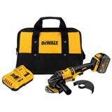 FLEXVOLT 60-Volt MAX Lithium-Ion Cordless Brushless 4-1/2 in. Angle Grinder with Battery, Charger, Bag and Bonus Battery