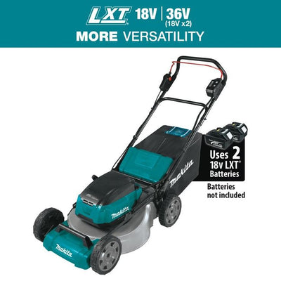 Makita 21 in. 18-Volt X2 (36-Volt) LXT Lithium-Ion Cordless Walk Behind Push Lawn Mower, Tool-Only