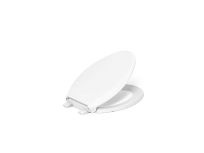 KOHLER Quiet Close Grip-Tight Cachet White Elongated Slow-Close Toilet Seat