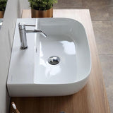 Nameeks Glam Wall Mounted Bathroom Sink in White