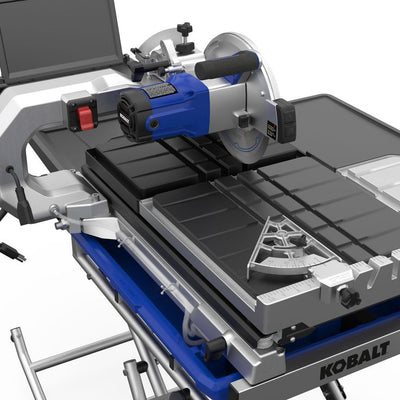 Kobalt 10-in 15-Amp Wet Sliding Table Tile Saw with Stand