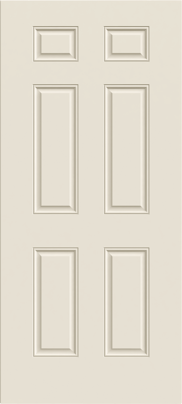 JELD-WEN 36 in. x 80 in. 6-Panel Primed Steel Prehung Left-Hand Inswing Front Door
