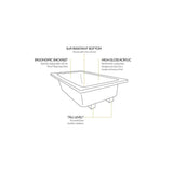 PROJECTA 60 in. x 60 in. Acrylic Drop-in Corner Soaking Bathtub in White - Super Arbor