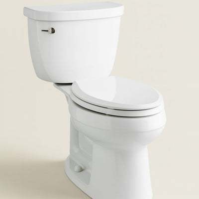 KOHLER Cimarron White WaterSense Round Chair Height 2-Piece Toilet 12-in Rough-In Size