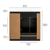 Style Selections Cauley 36-in Black Single Sink Bathroom Vanity with White Cultured Marble Top