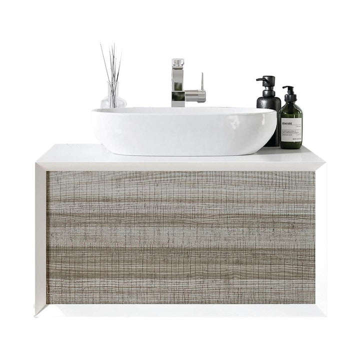 Santa Monica 30 in. W x 22 in. D x 16 in. H Single Bath Vanity in Ash with White Vessel Sink