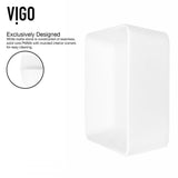 Marigold White Matte Stone Vessel Bathroom Sink Set with Atticus Wall Mount Faucet in Matte Black - Super Arbor