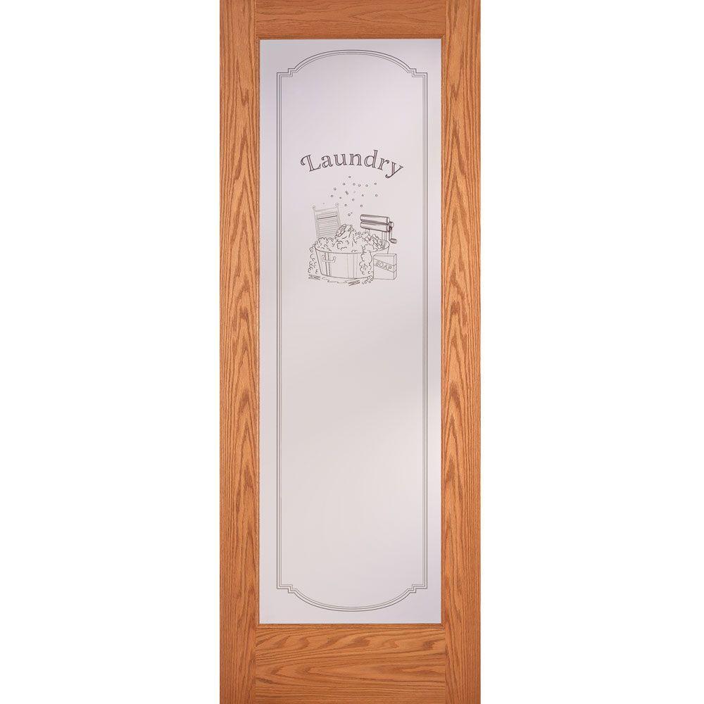 32 in. x 80 in. 1 Lite Laundry Smooth Primed MDF Interior Door Slab - Super Arbor