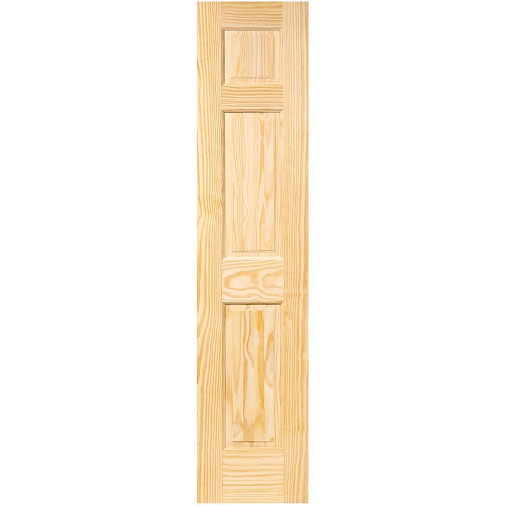 18 in. x 96 in. 6-Panel Pine Unfinished Solid Core Interior Door Slab - Super Arbor