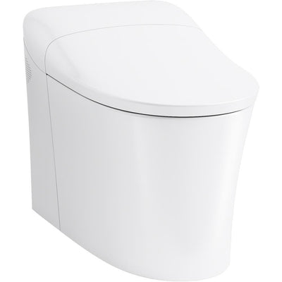Eir 1-Piece 0.8 or 1.0 GPF Dual Flush Elongated Toilet in White, Seat Included - Super Arbor