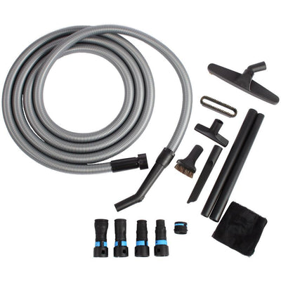 20 ft. Vacuum Hose with Expanded Multi-Brand Power Tool Dust Collection Adapter Set and Attachment Kit for Wet/Dry Vacs - Super Arbor