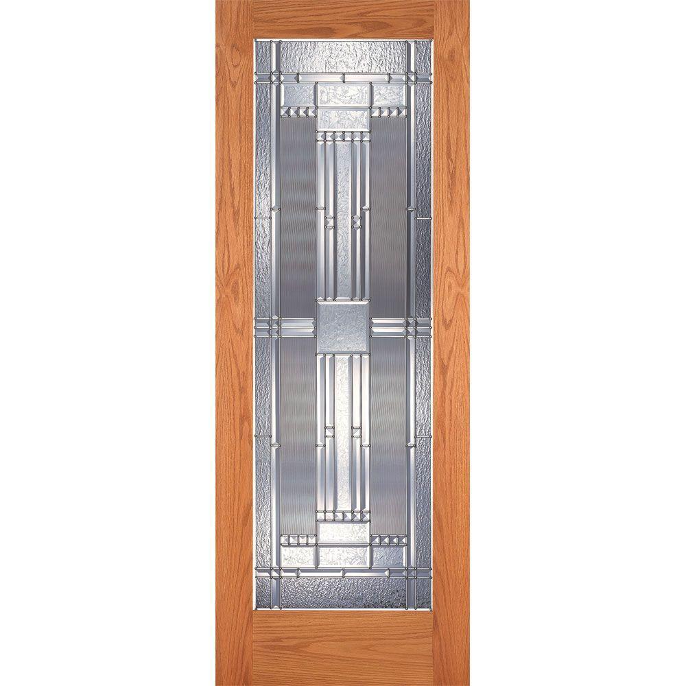 30 in. x 80 in. 1 Lite Preston Zinc Smooth Primed MDF Interior Door Slab - Super Arbor