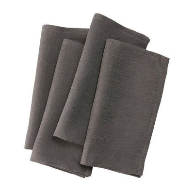 0.1 in. H x 20 in. W x 20 in. D Classic Linen Napkins Dark Gray (Set of 4)