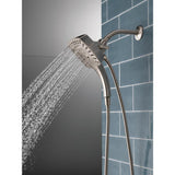 In2ition Two-in-One 5-Spray 5.8 in. Dual Wall Mount Fixed and Handheld Shower Head in Stainless - Super Arbor