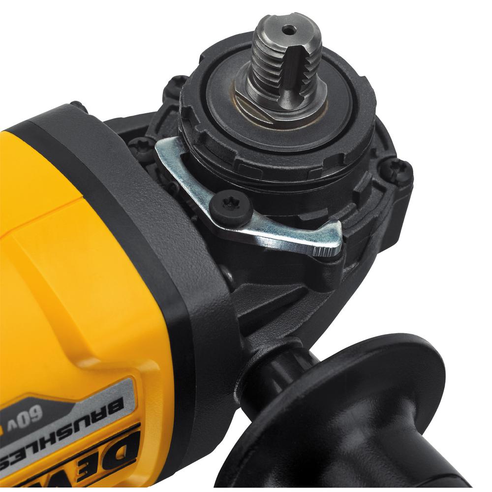 FLEXVOLT 60-Volt MAX Lithium-Ion Cordless Brushless 4-1/2 in. Angle Grinder with Battery, Charger, Bag and Bonus Battery