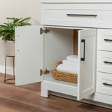 Style Selections Cauley 36-in White Single Sink Bathroom Vanity with White Cultured Marble Top