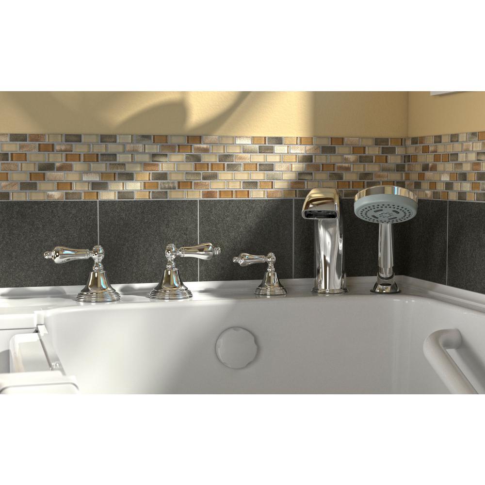 Gelcoat Premium Series 60 in. Left Hand Walk-In Whirlpool and Air Bathtub in White - Super Arbor