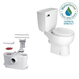 SaniAccess3 2-Piece 1.280 GPF Single Flush Round Toilet with .5 HP Macerating Pump in White - Super Arbor