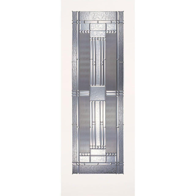 30 in. x 80 in. 1 Lite Preston Zinc Smooth Primed MDF Interior Door Slab