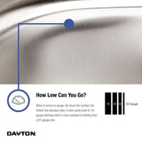 Dayton Drop-In Stainless Steel 17 in. 2-Hole Bar Sink