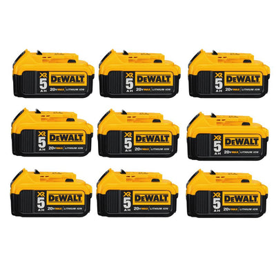 20-Volt MAX XR Premium Lithium-Ion 5.0Ah Battery Pack (9-Pack) - Super Arbor