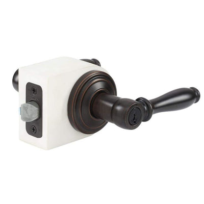 Kwikset Ashfield Venetian Bronze Smartkey Universal Keyed Entry Door Handle