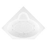 Malachite 5 ft. Acrylic Corner Drop-in Whirlpool Bathtub in White - Super Arbor