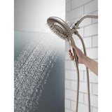 In2ition Two-in-One 5-Spray 6.8 in. Dual Wall Mount Fixed and Handheld Shower Head in Stainless - Super Arbor