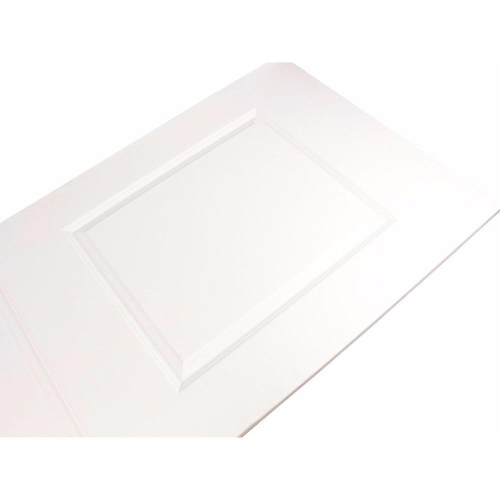 Top Mount Door Track Hardware and White Primed MDF Raised 2 Panel Interior Sliding Barn Door - Super Arbor