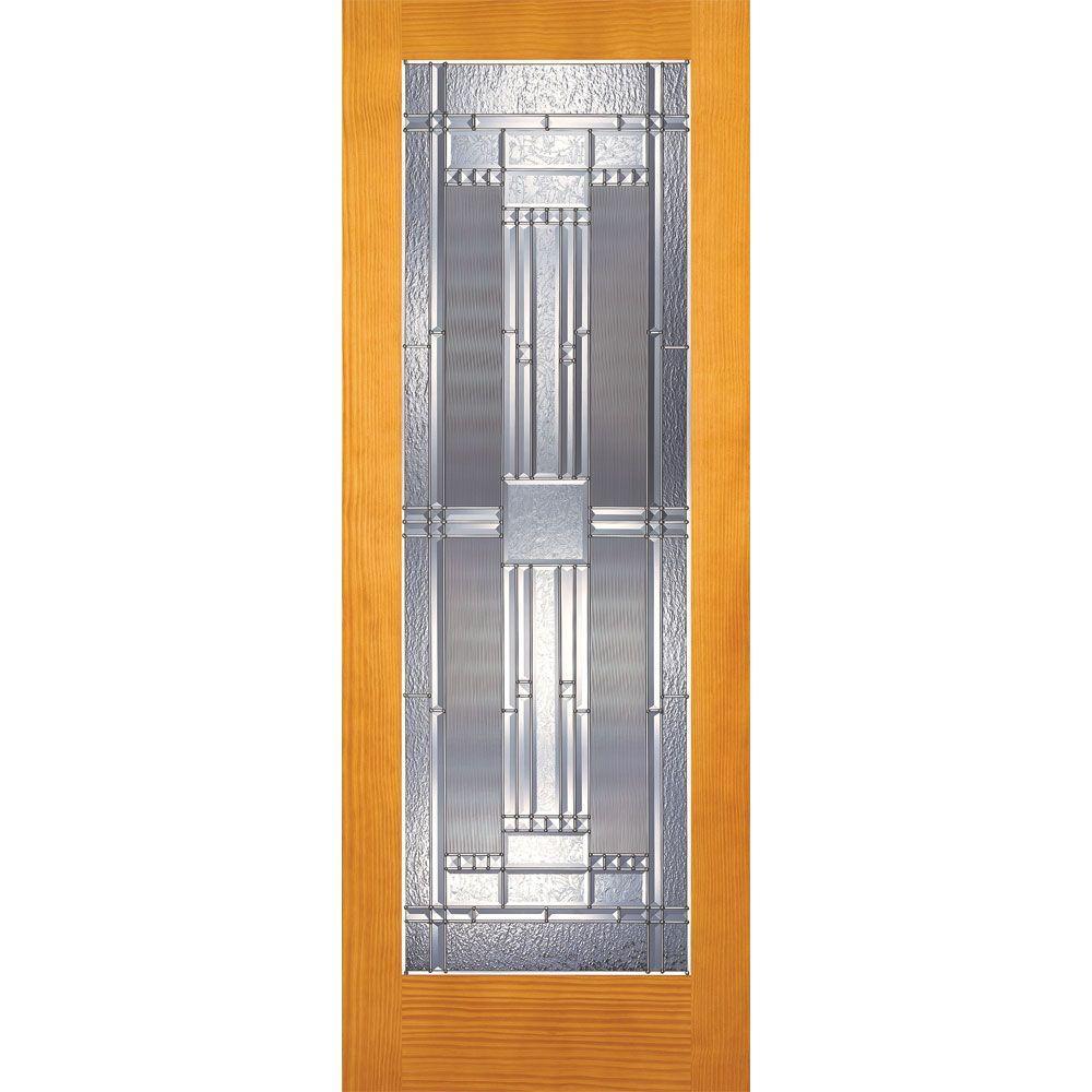30 in. x 80 in. 1 Lite Preston Zinc Smooth Primed MDF Interior Door Slab - Super Arbor
