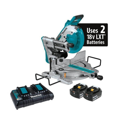 18-Volt 5.0Ah X2 LXT Lithium-Ion (36V) Brushless Cordless 10 in. Dual-Bevel Sliding Compound Miter Saw with Laser Kit