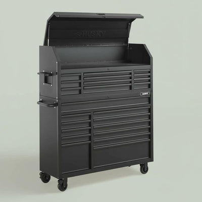 Husky 56 in. Heavy Duty 23-Drawer Tool Chest Combo - Matte Black