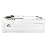 Mimi with heater 68 in. Acrylic Center Drain Corner Alcove Whirlpool Bathtub in White - Super Arbor