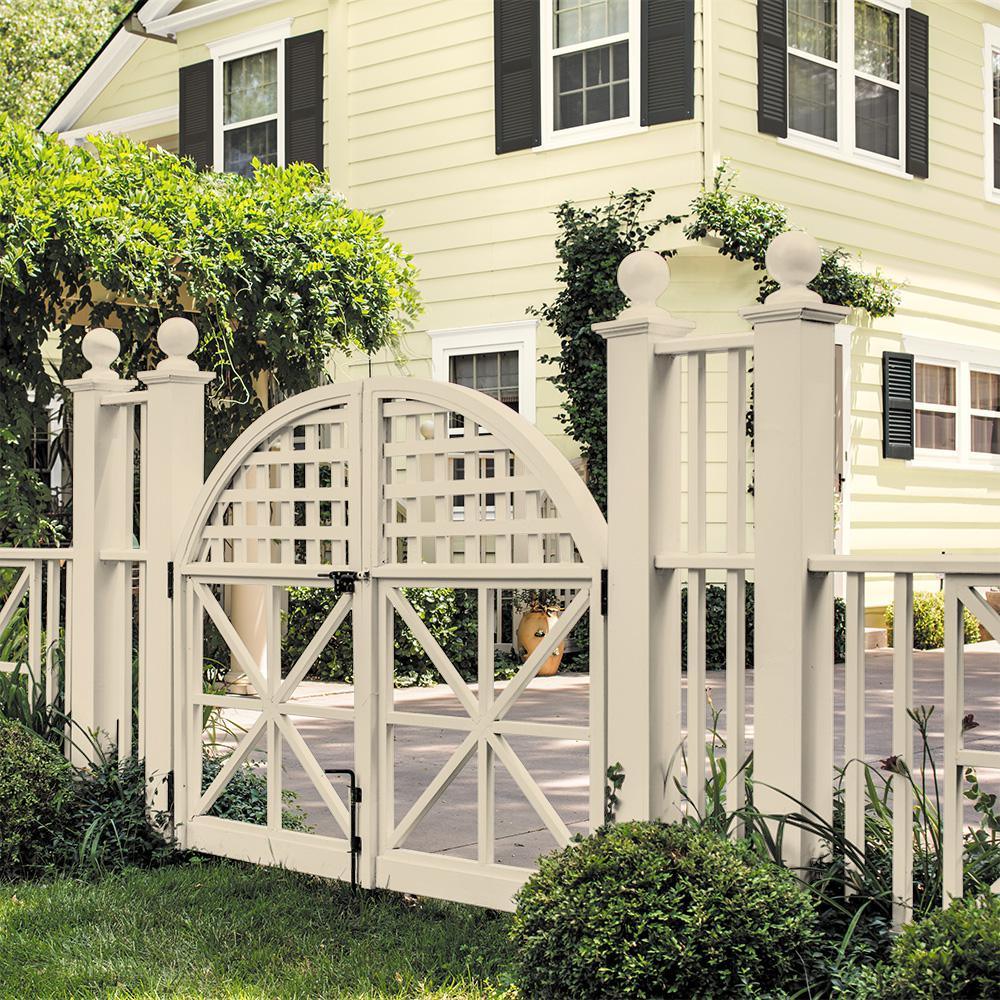 BEHR 1 Gal. White Base Solid Color House and Fence Exterior Wood Stain - Super Arbor