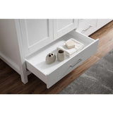 Caroline Madison 72 in. W Bath Vanity in White with Granite Vanity Top in Arctic White Granite with Square Basin - Super Arbor