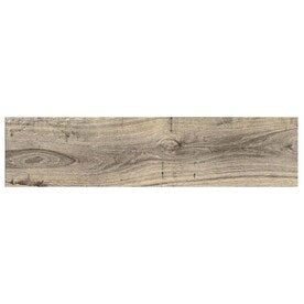 GBI Tile & Stone Inc. Madeira Buff 6-in x 24-in Ceramic Wood Look Floor Tile (Common: 6-in x 24-in; Actual: 23.62-in x 5.87-in)