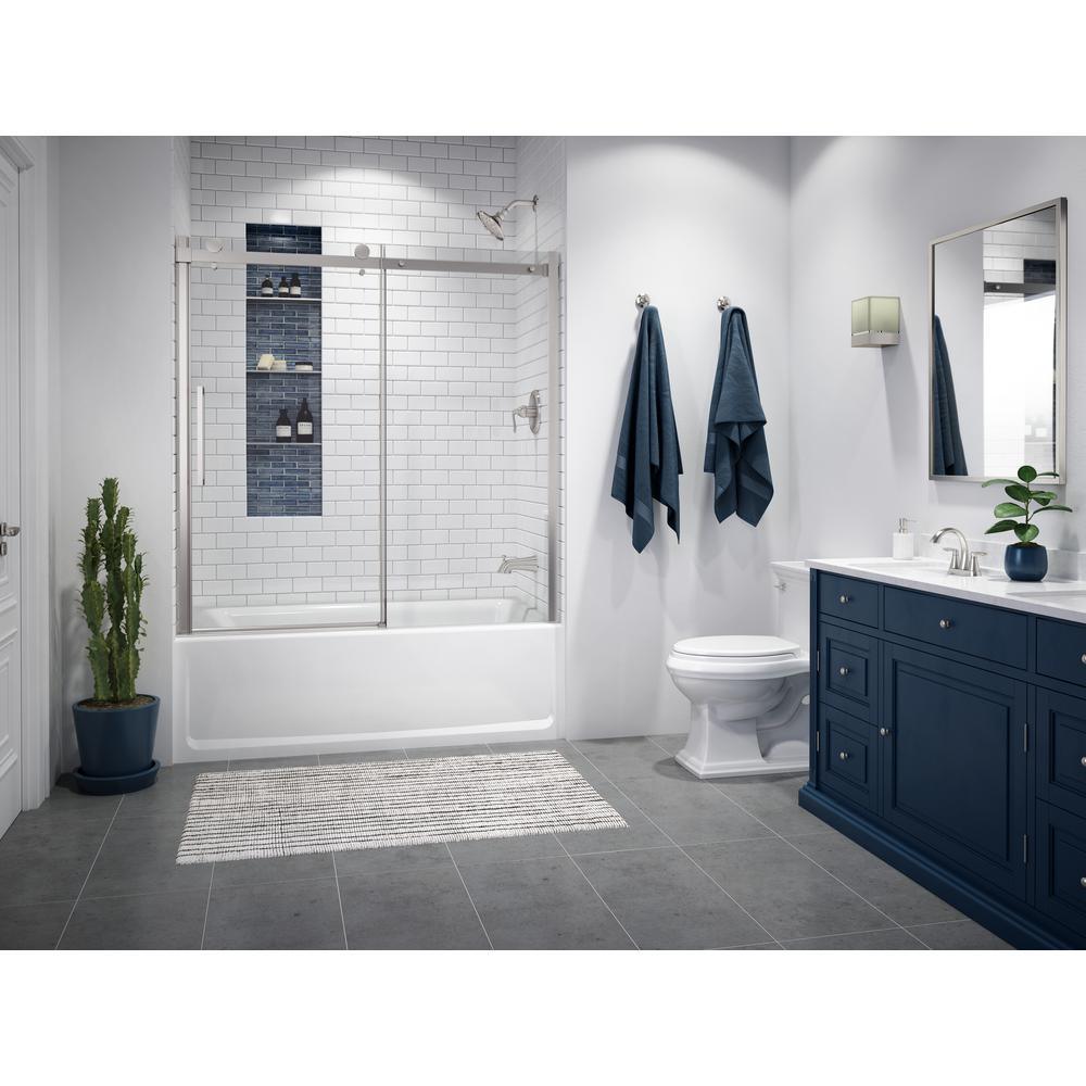 PROJECTA 60 in. x 36 in. Acrylic Right-Hand Drain Rectangular Alcove Soaking Bathtub in White - Super Arbor