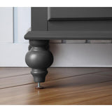 Heartside 72 in. W x 23 in. D Vanity in Dark Charcoal with Granite Vanity Top in Black with White Basin