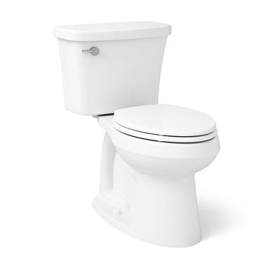 KOHLER Highline Curve White WaterSense Elongated Chair Height 2-Piece Toilet 12-in Rough-In Size
